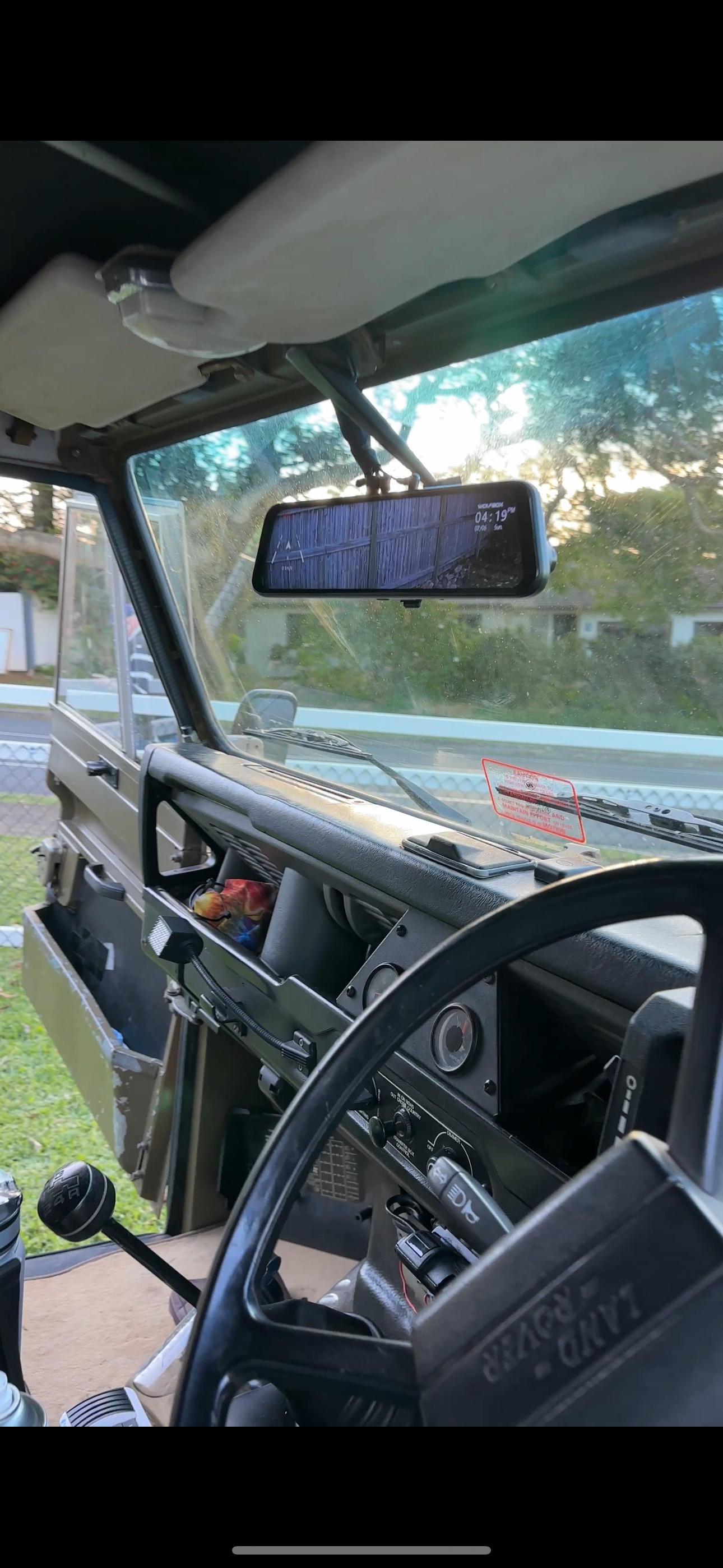 4K Dashcam Digital Mirror Mount – Defender (1983–2016)