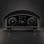 Defender Puma 12.3-inch digital instrument cluster on a charcoal studio background