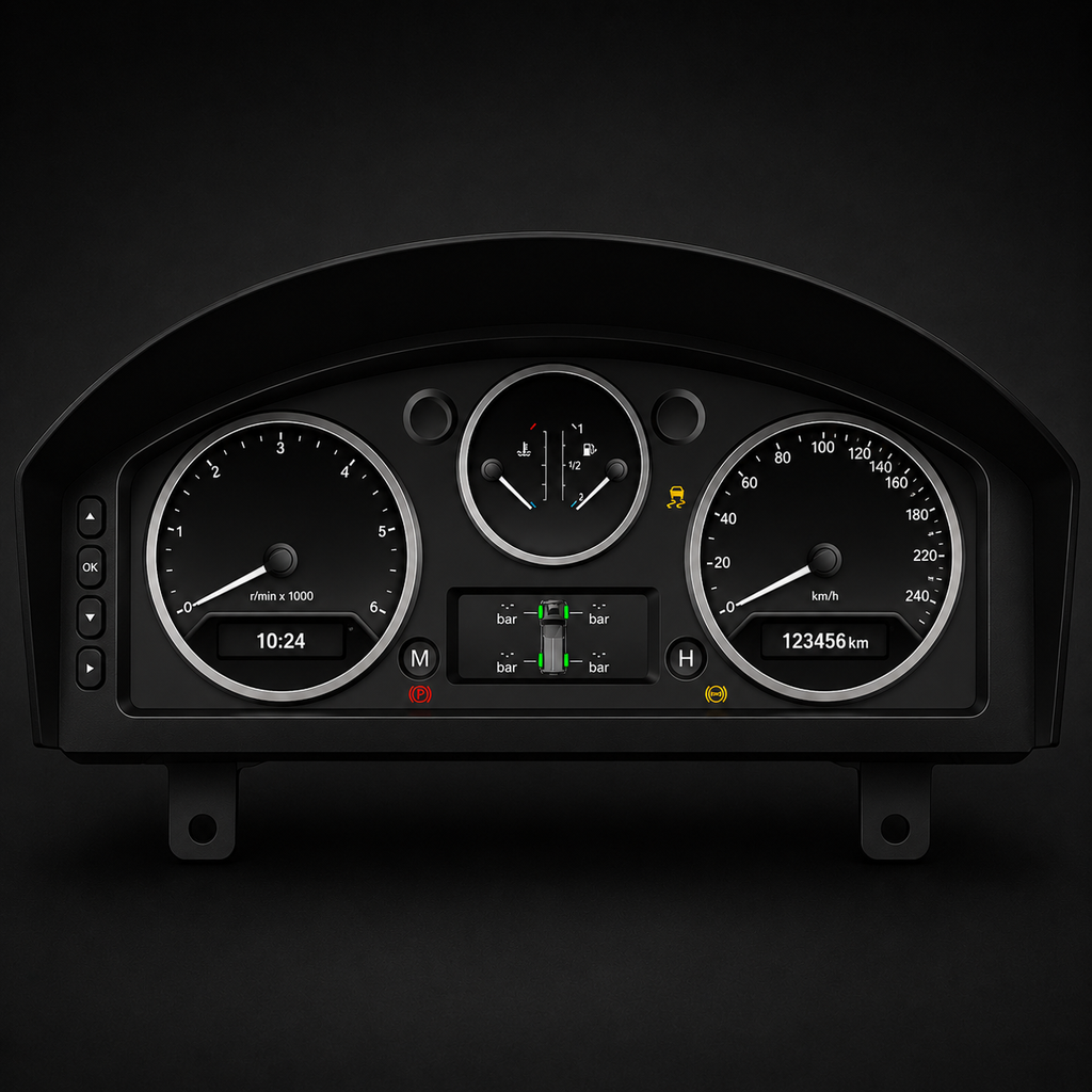Classic style digital instrument layout in Puma cluster housing