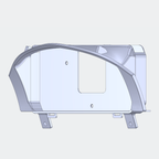 CAD render 2 of Defender puma Haltech uC-10 prototype mount