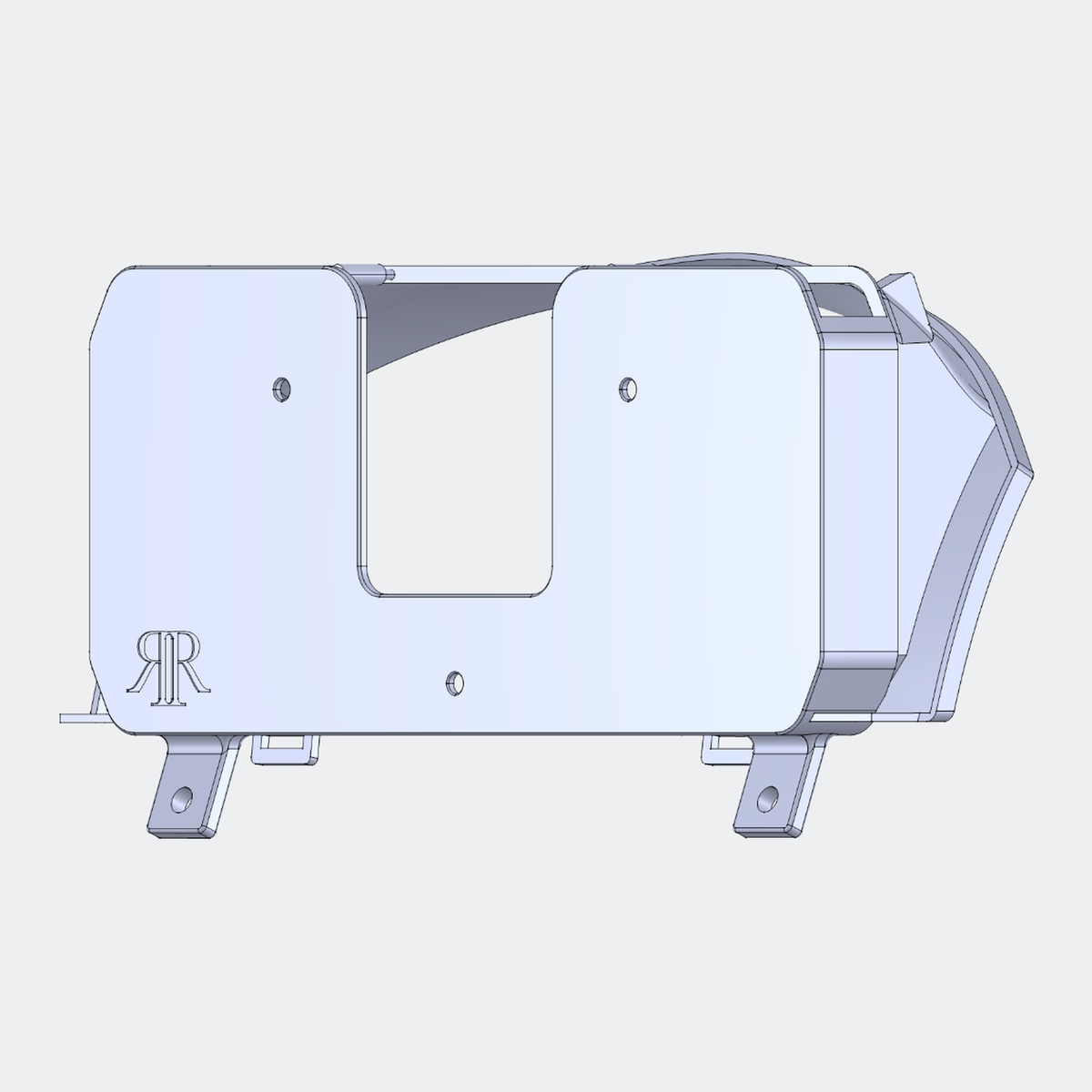 CAD render 4 of Defender puma Haltech uC-10 prototype mount